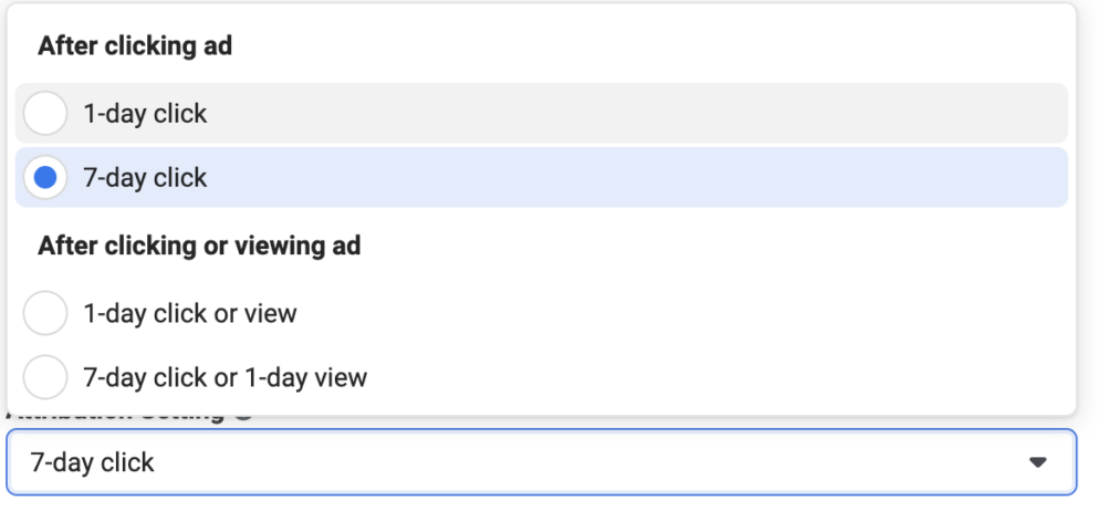 Facebook Ads Attribution Setting