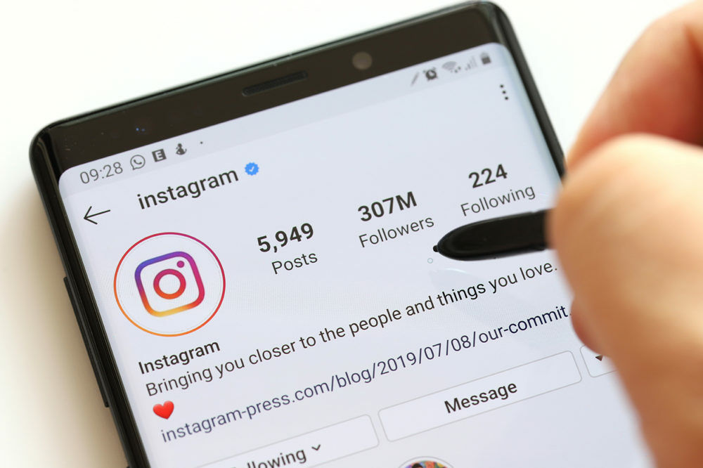 หน้าหลัก Instagram แสดงจำนวนยอด Follower ในบทความ influencer marketing