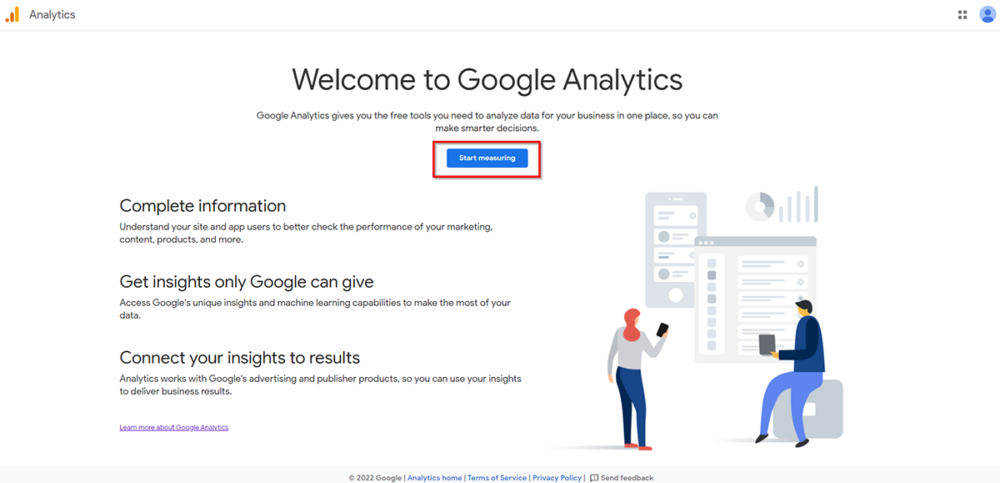 วิธีสมัคร Google Analytics ขั้นตอนที่ 1