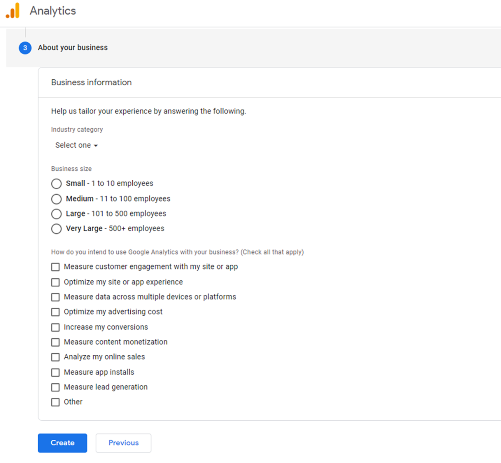 วิธีสมัคร Google Analytics ขั้นตอนที่ 4